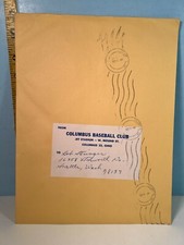 1968 Columbus Jets Baseball Club Minor League Posted Envelope