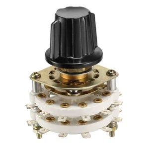2P6T 2 Pole 6 Position 2 Deck Band Channel Rotary Switch Selector with Knob - Picture 1 of 5