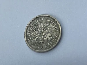 UK 6 Pence 1954 Elizabeth II Sixpence Münze WCA MB1954 - Bild 1 von 5