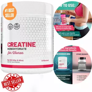 5000mg Kreatin Monohydrat Pulver für Frauen + Kollagen & BCAA für Beute - Bild 1 von 10