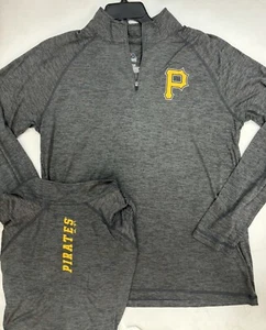 Pittsburgh Pirates Gray 1/4 Zipp Pullover Fleece Large MLB New - Picture 1 of 3