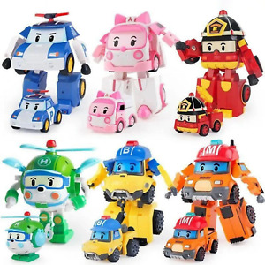 Korea Polis Car Kids Robocar Toy, Transform Vehicle, Cartoon Action Figure Toy