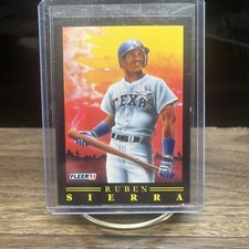 1991 Fleer RUBEN SIERRA Baseball Card 3 Texas Rangers