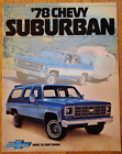1978 CHEVROLET SUBURBAN car sales brochure catalogue from USA