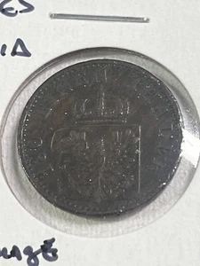 1869-A German States Prussia 2 Pfennig Rim Damage - Picture 1 of 4