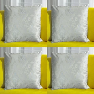 Cushion Covers Pastel Sage Green - Set of 4 Damask Thick Fabric 18x18" 45x45cm - Picture 1 of 9