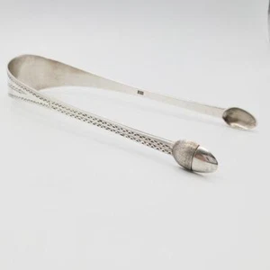 18th century Coin Silver Tongs Enoch Sullivan Virginia Rare Mark 5 ¾” - Picture 1 of 11