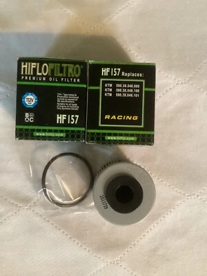 Paquete de 2 filtros de aceite Hiflofiltro HF157 KTM 400 450 520 525 560 660 690 Foto 1 de 2