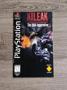 **Sin juego** Kileak DNA Imperative (PlayStation 1 PS1) Manual con reg y pegatinas - Imagen 1 de 10