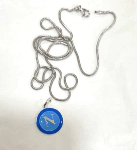 1 Ciondolo logo Napoli calcio 1,7 cm collana snake 1,7mm medaglia argento 925 - Picture 1 of 1