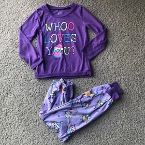 Komar Kids Owl. 2 Piece Girls Pajamas- Size 7/8 - Picture 1 of 13