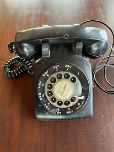 Vintage 1950’s  Black Desk Phone Bell Telephone Western Electric Good Condition