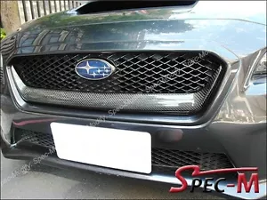 Carbon Fiber SUBARU WRX STI Front Grille Garnish TRIM COVER 2015 2014 - Picture 1 of 2