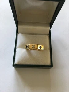 Vintage 14k Gold Diamond Sapphire Ring - Picture 1 of 9