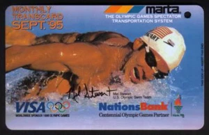 Tarjeta olímpica mensual Transcard: Mel Stewart, natación. Tarjeta de tránsito del 95 de septiembre - Imagen 1 de 2