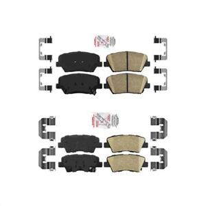 For 2014-2017 Kia Rondo AmeriBRAKES Front Rear Ceramic Disc Brake Pads Kit 