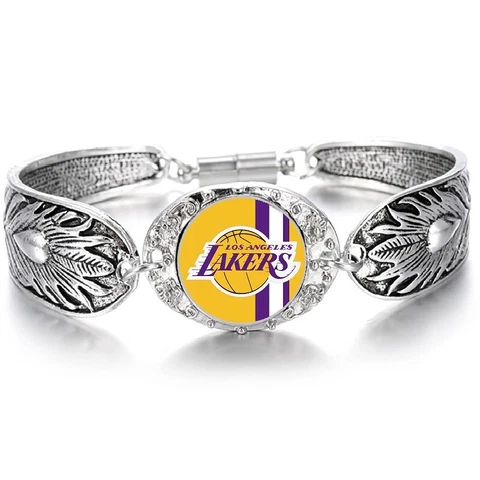 Special Los Angeles LA Lakers Tibetian Sterling Silver Bracelet Basketball D3 Cover
