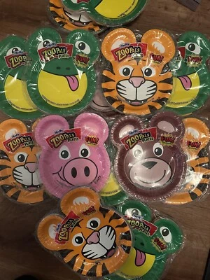 SEALED HEFTY ZOO PALS  COATED PAPER PLATES 15 PACK 7-3/8"  INHAND - Image 1 of 4