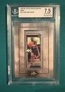 2003-04 Topps Rookie Matrix Minis #115 Dwayne Wade RC BGS 7.5 NEAR MINT+ Heat - Picture 1 of 3