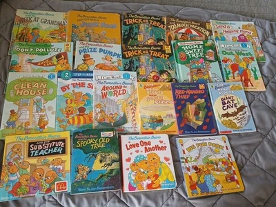 Lot of 20 Berenstain Bears BOOKS by Stan & Jan Bernstein Vintage + Modern PB HC - Image 1 of 4