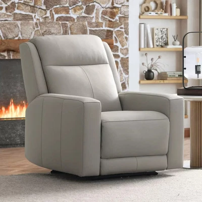 Wren Leather Power Reclining Armchair With Power Headrest (SRP £679)*SMALL MARK* - Image 1 of 4