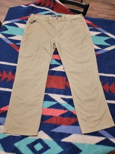 Ariat Pantalone Uomo 38x28 Rebar M4 Relaxed Dritto Campo Cachi Made Lavoro Resistente - Foto 1 di 9