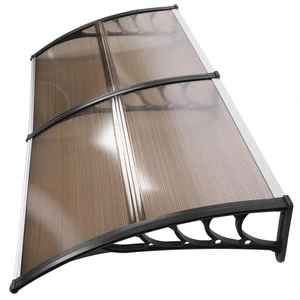 Toldo toldo sombrilla exterior para jardín patio cubierta marrón - Imagen 1 de 12