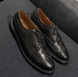 Zapatos de vestir para hombre FLORSHEIM IMPERIAL 5 NAIL punta de ala negra 7,5 D - Imagen 1 de 5