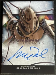 2024 Topps Star Wars Masterworks General Grievous Matthew Wood Blue Ink Auto - Picture 1 of 2