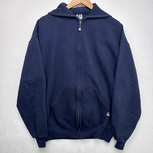 Sudadera con Capucha Russell Athletic Blank Para Hombre XL Azul Marino Cremallera Completa Con Capucha - Imagen 1 de 8