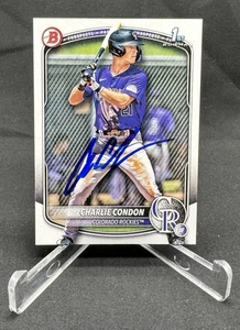 Charlie Condon Autograph Signed 2025 1st Bowman BP-75 - Picture 1 of 2
