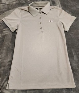 Loudmouth Polo Damen extra klein grau bestickt Kragen Kurzarm Z* - Bild 1 von 8