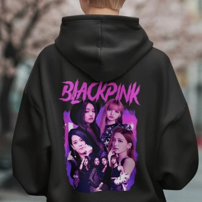 BLACKPINK 连帽衫 Kpop 图形运动衫韩国女孩团体粉丝礼物男女通用 — 第 1/4 张图片