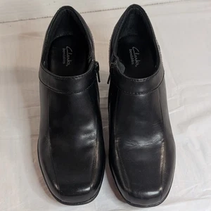 Clarks Bendables hochhackige Damenschuhe Größe 7,5 M schwarz Ledermode  - Bild 1 von 12