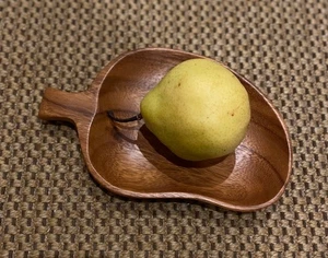 Holzschale Birnenform Schale rustikal Landhausdekor / königliche Akazie - Bild 1 von 8