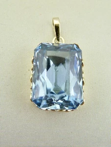 Anhänger 333 Gold mit blauem Stein - Bild 1 von 9