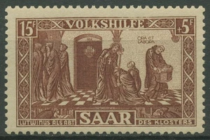 Saarland 1950 Volkshilfe Bilder aus der Lutwinus-Legende 301 mit Falz - Bild 1 von 1