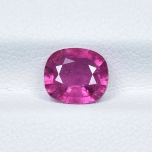 0.98 ct BEST GRADE PURPLE PINK / NATURAL RUBELITE TOURMALINE - CUSHION Video !! - Picture 1 of 3