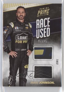 2018 Panini Prime Racing Race Used Duals Tires Holo Gold /25 Jimmie Johnson HOF