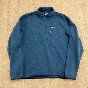 Patagonia Better Sweater Mens Large Blue 1/4 Zip Long Sleeve Outdoor Hiking - Picture 1 of 9