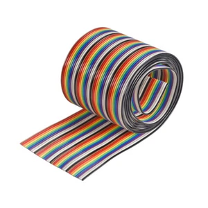 IDC Arc-En-Ciel Câble Ruban Plat 40P 1.27mm Pas 1Mètre/3.3Ft Long - Imagen 1 de 2