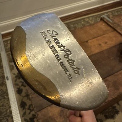 Vintage Ram Sweet Potato Putter Original Leather Grip Elk Grove IL 35” Mallet - Image 1 of 4