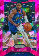 Malik Beasley 2019-20 Prizm Pink Cracked Ice Refractor Card #86 Denver Nuggets