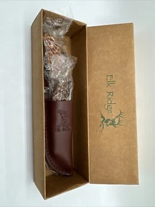 Elk Ridge 2 Knife Set Fixed Blade & Folding Knife W/ Leather Sheath - Picture 1 of 5