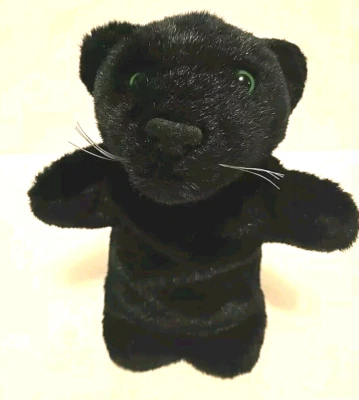 Vintage 1994 Baby Black Panther Kitten Plush K&M  Hand Puppet 10" - Image 1 of 4