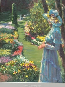 LYNN GERTENBACH THE BUTCHART GARDENS VICTORIA B.C. CANADA WITH BACKING 30" X 22" - Picture 1 of 4