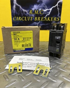SQUARE D QOU230 2 POLE 30 AMP 240V CIRCUIT BREAKER NEW FACTORY BOX - Picture 1 of 6