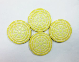Mosaic Tile Coasters, Mosaic Handmade Ceramic Tiles, Yellow Ombre Tones Set of 4 - Picture 1 of 3