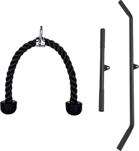 Power Cage Attachment Upgraded LAT Pull down Bar and Power Rack Cable Machine At - Picture 1 of 12