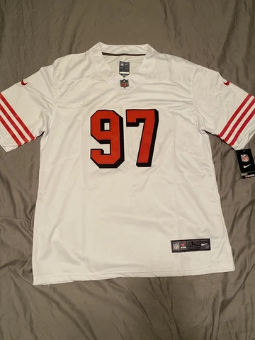Nick Bosa #97 San Francisco 49ers White Jersey Mens Large Stitched New Nfl Cover